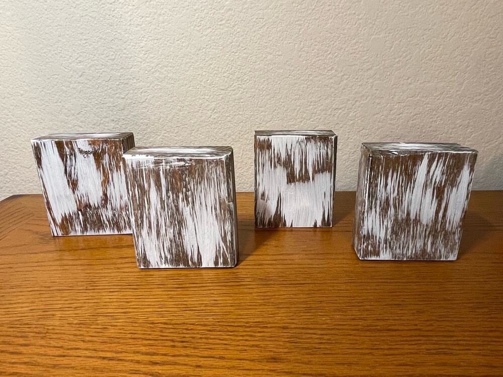 Wood block blanks crafting 4 pieces vinyl